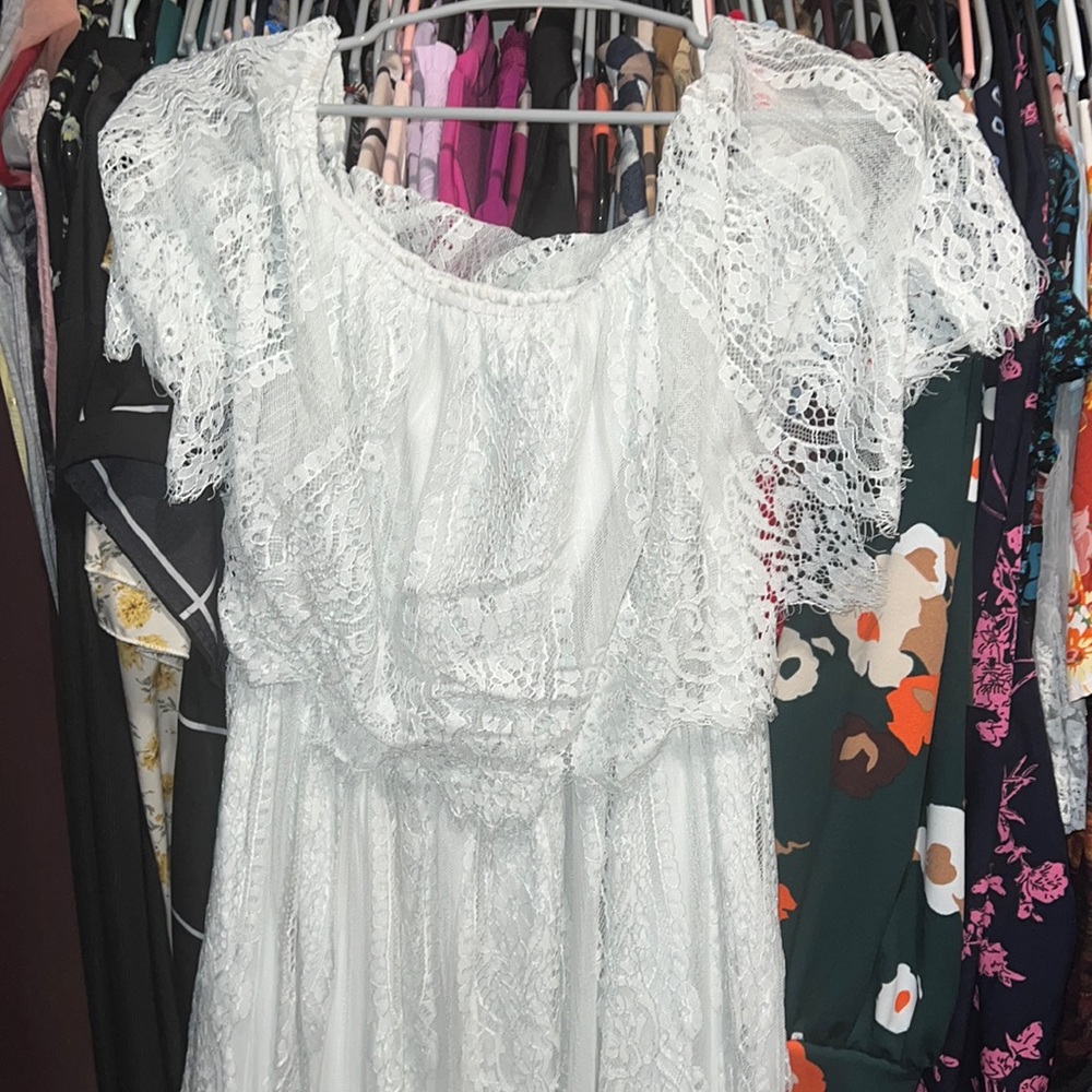 Maxi White Lace Dress